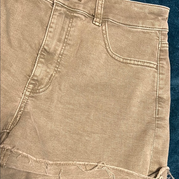 American Eagle Outfitters GREEN Hi-Rise Shortie Denim Shorts size 8 - Picture 10 of 12